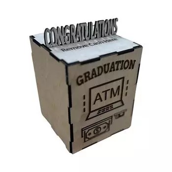 Деревянная коробка для денег на выпускной подарок Креативное украшение для вечеринки Банк One Size