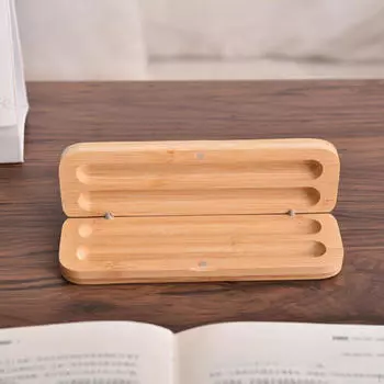 Деревянная коробка для ручек, держатель для карандашей, организация многофункциональных принадлежностей, прочная защитная деревянная Double pencil