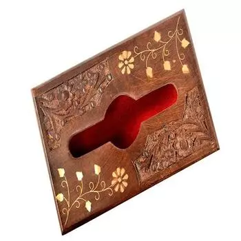 Деревянная коробка для салфеток с резным дизайном, элегантный органайзер для салфеток, коричневая коробка