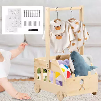 Деревянная корзина для детского душа с ручкой, переносная, коробка для хранения подарков