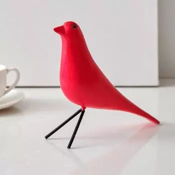 Деревянная красочная фигурка птицы Yousheng, расписанная вручную статуя птицы, имитация скульптуры животного, украшение для домашнего офиса, рабочего стола, орнамент белый