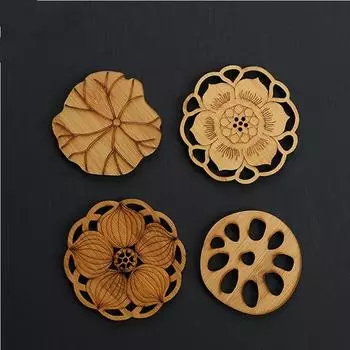 Деревянная круглая чашка, настольный коврик, кружка для чая, кофе, подставка для столовых приборов, украшение дома, кухонные аксессуары B