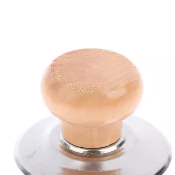 Деревянная крышка для кастрюли с ручкой, кухонные аксессуары, универсальная сменная крышка с защитой от ожогов