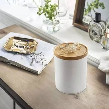 Деревянная крышка Пластиковая пятислойная шкатулка для украшений Круглая вращающаяся r Сортировка украшений Настольный органайзер для сережек Домашнее хранение Инструменты