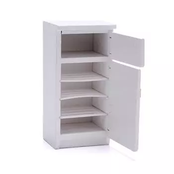 Деревянная кухня миниатюрный белый холодильник мебель модель кукольный домик украшения 1Pc