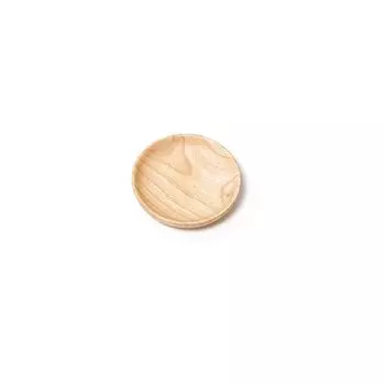 Деревянная кухонная утварь Круглая ручной работы Небьющаяся десертная тарелка Деревянная тарелка Поднос для чая Тарелка для закусок 10cm