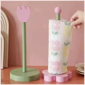 Деревянная кухонная вешалка для рулонов бумаги, креативный держатель для полотенец в виде цветка, подставка для салфеток в ванной, домашний декор, подставка для салфеток на обеденный стол, украшения