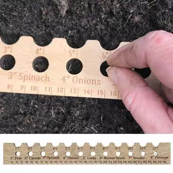 Деревянная линейка для растений Эффективная посадка Гладкие края без заусенцев Простая в использовании Измерение клумбы Портативная садовая линейка
