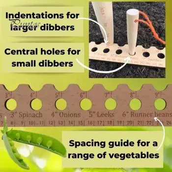 Деревянная линейка для растений Эффективная посадка Гладкие края без заусенцев Простая в использовании Измерение клумбы Портативная садовая линейка