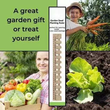 Деревянная линейка для растений Эффективная посадка Гладкие края без заусенцев Простая в использовании Измерение клумбы Портативная садовая линейка