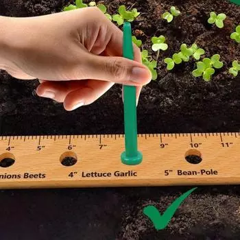 Деревянная линейка для растений Складная линейка для посадки растений с отверстиями Гладкая кромка без заусенцев Простая в использовании Легкая портативная садовая линейка