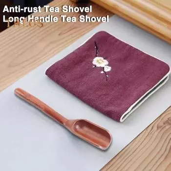 Деревянная лопатка для чая Экологичная антикоррозийная термостойкая лопата с эргономичной ручкой для подачи чая кунг-фу чёрный