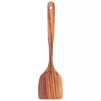 Деревянная лопатка с длинной ручкой Лопатка для готовки с антипригарным покрытием Кухонная утварь Кухонные принадлежности