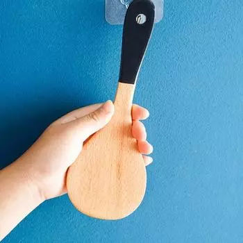 Деревянная лопатка Yousheng, суповая ложка с эргономичной ручкой, нескользящая термостойкая сковорода, лопаточка, ложка для риса D