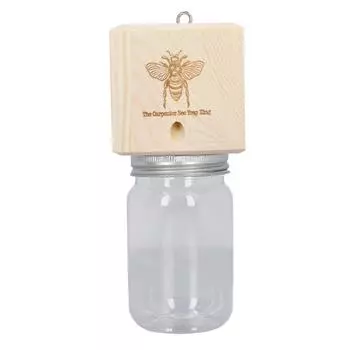 Деревянная ловушка для пчел из плотницкого дерева, безопасная подвесная ловушка для пчел из дерева для карнизов террасы и сада