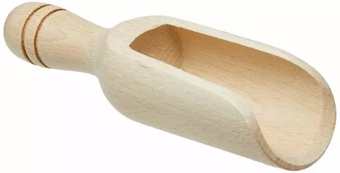 Деревянная ложка для пирогов Epicotis 14 см, многоцелевая, итальянская, стильная, деревянная ложка для кофе, сахара, муки, специй, белка,