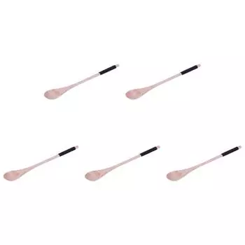 Деревянная ложка с длинной ручкой. Ложка для перемешивания десертного кофе.(хаки)(Черная нить)