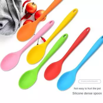 Деревянная ложка Столовые приборы Мини-половник Столовая посуда Керамика и гончарные изделия Красивая кухонная ложка для смешивания Лапша быстрого приготовления Кухонная утварь с антипригарным покрытием чёрный