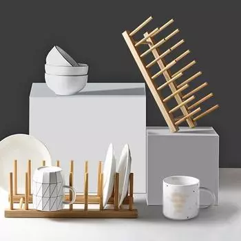 Деревянная ложка Тарелка Крышка для кастрюли Подставка для посуды Подставка для сушки посуды Подставка для хранения столовой посуды Держатель для сушки Кухонные принадлежности