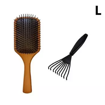 Деревянная массажная расческа с воздушной подушкой для ухода за кожей головы, женские вьющиеся волосы, бытовая высококачественная антистатическая расческа с большой доской и воздушной подушкой для борьбы с выпадением волос