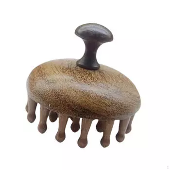 Деревянная массажная расческа, щетка для головы, круглая расческа для мытья шампунем, щетка для гуаша, головка