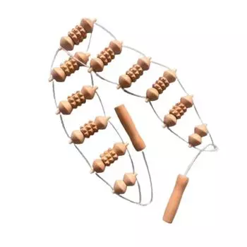 Деревянная массажная веревка-ролик для расслабления, антицеллюлитный мышечный ролик-массажер, инструмент для массажа тела, устраняющий локальные жировые отложения, для похудения, для ног