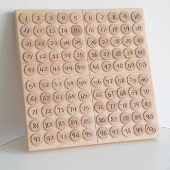 Деревянная математическая доска для счета сотен чисел от 1 до 100, подарочная многоцелевая игрушка для