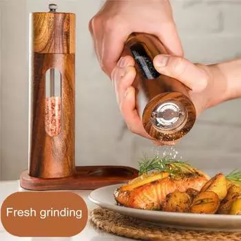 Деревянная мельница для соли и перца, многоразовая мельница, ручная мельница для перца, регулируемая степень помола, кухня