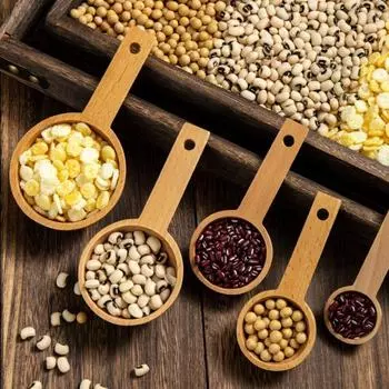 Деревянная мерная ложка для кофе из бука, столовая ложка для кофейных зерен, молотых зерен, протеинового порошка, специй, чайных кофейных ложек