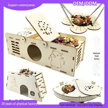 Деревянная миска для еды и развивающие игрушки для хомяков: Качели, дорожка для разбега, укрытие, тренировочная рама и лестница для подъема No. 11, buy one get one free