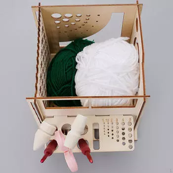 Деревянная миска для пряжи, швейная стойка, диспенсер для подарков, держатель для рукоделия, органайзер для хранения