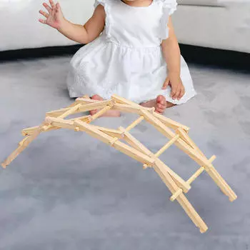 Деревянная модель моста, эксперимент, сделай сам, арка, игрушечные поделки, развивающие интеллектуальные образовательные игры