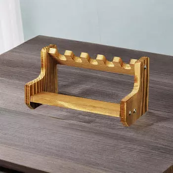 Деревянная модель пистолета стеллаж для хранения многосеточная поддержка легкая декоративная 5 слотов