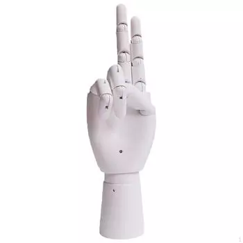 Деревянная модель руки, держатель для очков, браслет-органайзер, длина 9,8 дюйма, белый цвет, с подвижным пальцем