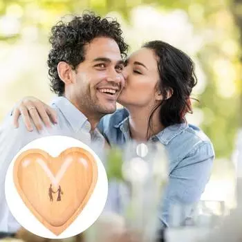 Деревянная молитвенная чаша в форме сердца Yousheng, миска из теста ручной работы, деревенская молитвенная чаша в форме сердца, религиозные подарки на Пасху, Рождество, День благодарения A