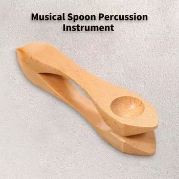 Деревянная музыкальная ложка, народный ударный инструмент, натуральное дерево, народный звук, традиционные ударные ложки, отличный подарок для взрослых и детей