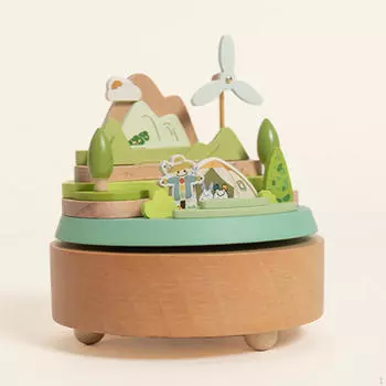 Деревянная музыкальная шкатулка, центральная фигурка стола, декоративный настольный орнамент, аксессуары для украшения дома