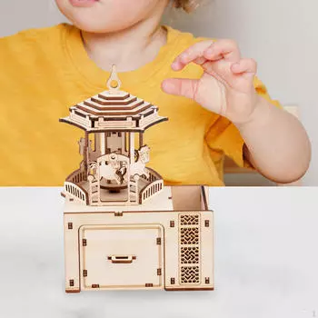 Деревянная музыкальная шкатулка-головоломка, креативный домашний декор, сборка, головоломка, подарки на День святого Валентина для детей и девочек