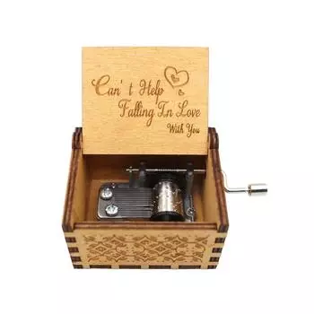 Деревянная музыкальная шкатулка - красивая музыка для освежения ума и подарка, а также в качестве украшения дома. Музыка прекрасна, тип +1 6,4*5,2*4,2 см