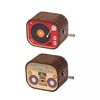 Деревянная музыкальная шкатулка Рождественский декор Настольный декор для мальчиков и девочек Подарок на день рождения