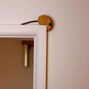 Деревянная накладка на дверь в виде мыши, абстрактная крыса, орнамент на раму двери, двухсторонняя мышь, дверь 1pc