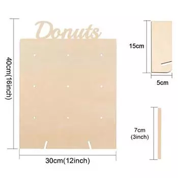 Деревянная настенная стойка для пончиков - стойка для конфет и пончиков для вечеринки A2