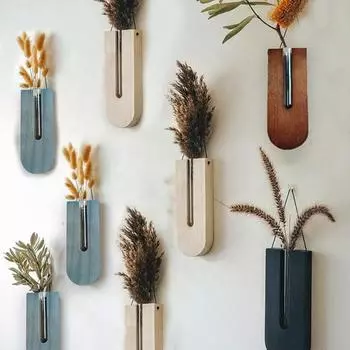 Деревянная настенная ваза, искусство, деревянная ваза, настенное украшение, креативный цветочный горшок, полка для цветов, гостиная, домашний декор