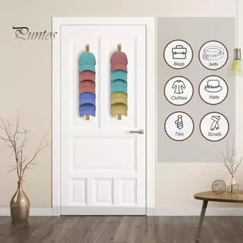 Деревянная настенная вешалка для шляп с гладкими краями без заусенцев, простая установка, держатель для шляп, стойка для показа бейсболок Short