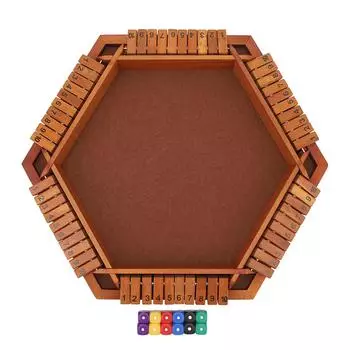 Деревянная настольная игра Математическая коробка Игра в кости Игроки Закрывают семейный стол Настольная игра в кости для 1?6 игроков