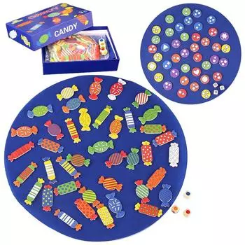 Деревянная настольная игра, шахматная игра на память, игра «Найди конфеты, форма, подбор цветов», тренировка памяти, развивающие игрушки для детей