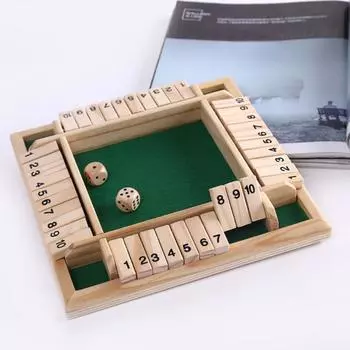 Деревянная настольная карточная игра Традиционная деревянная настольная игра в кости для 4 игроков Забавный подарок