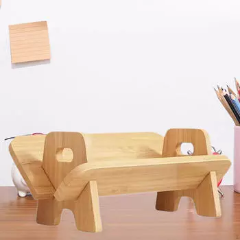 Деревянная настольная книжная полка с названием Desktop Office Magazines Books Bookcase Shelf Solid Small