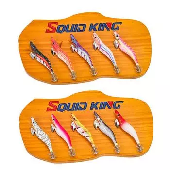 Деревянная наживка для креветок, кальмаров, 13 см, 19 г, со светящимися бусинами, специальная свинцовая капля, деревянная наживка для морской рыбалки, искусственная наживка, крючок для кальмара