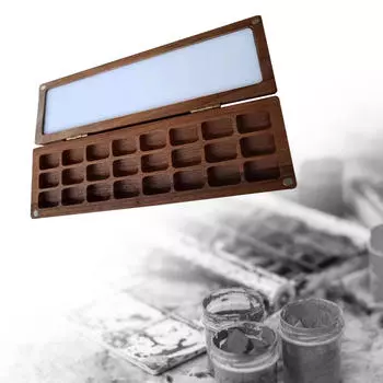 Деревянная палитра с крышкой, футляр для акварели для студентов-художников, смешивающих краски
